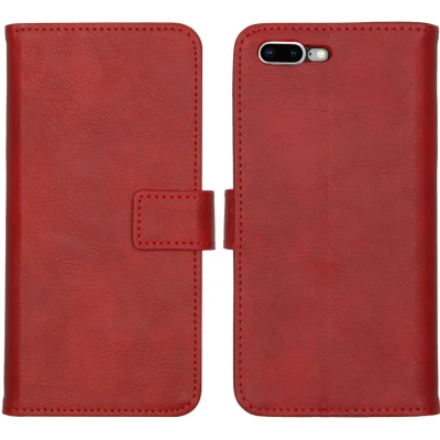 Afbeelding van Apple iPhone 8 Plus Hoesje Kunstleder imoshion Bookcase Rood Telefoonhoesje