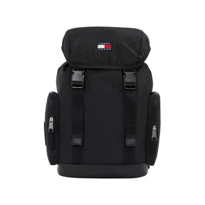 Afbeelding van Tommy Jeans Daily Elevated FLAP Backpack Rugzak, Heren, Maat: One Size, Black