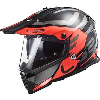 Afbeelding van LS2 motocross helmet Pioneer Evo Adventurer matt black orange XS