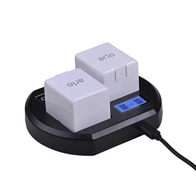 Afbeelding van DuraPro Rapid LCD Display USB Dual Battery charger voor Arlo Pro,Arlo Pro 2 &amp; Go Oplaadbare Batterijen VMA4400 100EUS