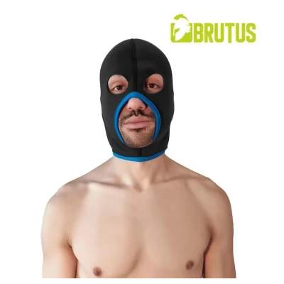 Afbeelding van Brutus Neoprene Face Fucker Hood Met Oogopeningen Zwart/Blauw