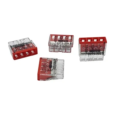 Afbeelding van 10 WAGO Compact insteekklemmen 4x 0,5 2,5 mm² rood