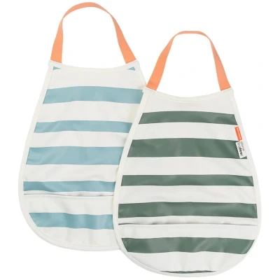 Afbeelding van Done By Deer Slabber Pull Over Stripes Blue/Green 2st