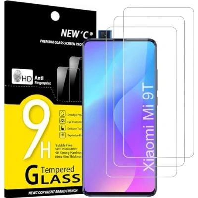 Afbeelding van NEW&#039;C 3 Stuks, Screen Protector voor Xiaomi Mi 9T, 9T Pro, Gehard Glass Schermbeschermer Film 0.33 mm ultra transparant, resistent