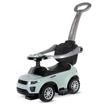 Afbeelding van 4in1 kinderauto schuifauto vanaf 2 jaar en duwauto met claxon muziek, opbergruimte onder de zitting