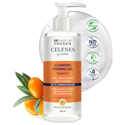 Afbeelding van Celenes by Sweden Sea Buckthorn Reinigende Schuimgel Vitamine C+ 250ml Gezichtsreiniging Reinigingsgels Vette/Gecombineerde Huid