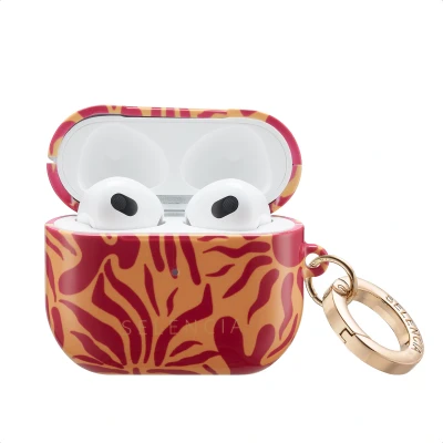 Afbeelding van Selencia Vivid Case Hoesje geschikt voor AirPods 3 (2021) Tropical Vibes Apricot