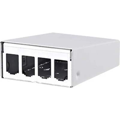 Afbeelding van Metz Connect 130861 0402 E 4 poorten Netwerkpatchpaneel Zonder connectoren 1 HE Wit
