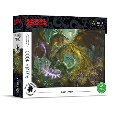 Afbeelding van Trefl Puzzles &quot;1000 UFT&quot; The Green Dragon_FSC Mix 70% / Hasbro Dungeons &amp; Dragons FSC