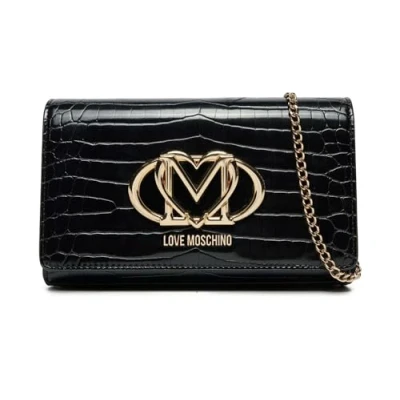 Afbeelding van Borsa donna Love Moschino a mano/ tracolla ecopelle stampa croco nero BS25MO46 JC4047PP1MLE100A Piccola