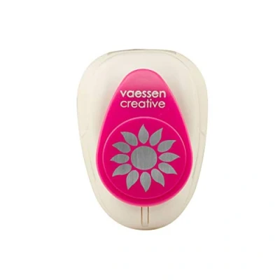 Afbeelding van Vaessen Creative perforator voor papier, maat M, zonnebloemen, knutselprojecten, scrapbooking, kaarten ontwerpen en meer.