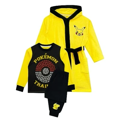 Afbeelding van Pokémon Badjas en Pikachu Pyjama Set voor Jongens Officiële Merchandise Geel 146