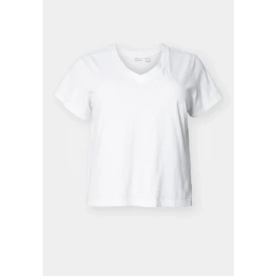 Afbeelding van Levi&#039;s Plus BOXY V NECK TEE Tshirt basic white, Dames, Maat: 46/48, White