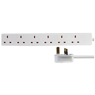 Afbeelding van PRO ELEC PELB1910 6 Gang Extension Lead 5m, Wit