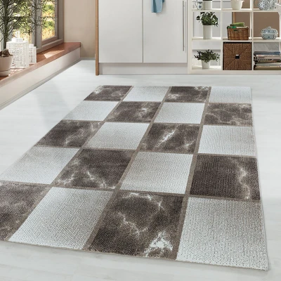 Afbeelding van Modern vloerkleed Optimism Box Taupe/Grijs 140x200cm Adana Carpets