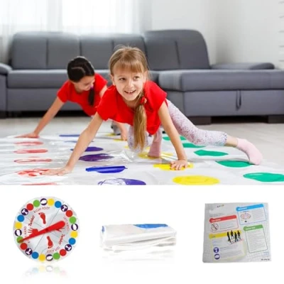 Afbeelding van SComin Twister Gigantische spelletjes voor kinderen en volwassenen, gezelschapsspel AB 6 jaar, Balance Floor Pad, tuinspellen, feest, teamspel familie