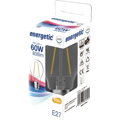 Afbeelding van Energetic LED GLS E27 6,8 60W 2700K filament helder 2720320