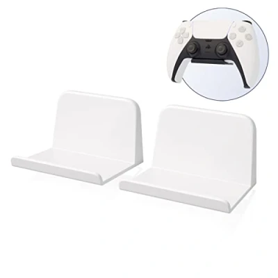 Afbeelding van sciuU Muursteun voor Controller/Hoofdtelefoons, [Set van 2] 3M Zelfklevende Haak, Universele Accessoires Hoofdtelefoonhangers Gamepads PS5 / PS4 Xbox One/Nintendo Wit