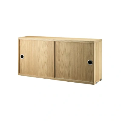 Afbeelding van String kast met schuifdeur eik, 78x20 cm