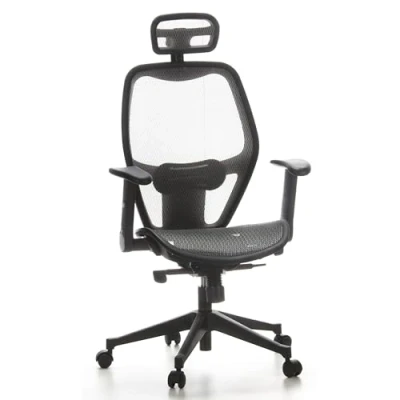 Afbeelding van Bureaustoel Met Armleuning Netstof Grijs Ergonomisch