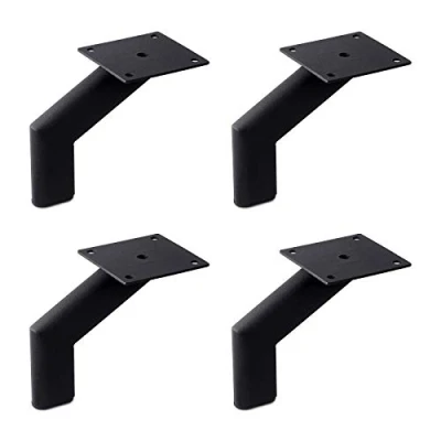 Afbeelding van 4 x Meubelvoet TANGO 147 85 120 mm zwart gepoedercoat Kastvoet Bedpoot van SO TECH