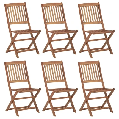 Afbeelding van Tuinstoelen 6 st inklapbaar massief acaciahout