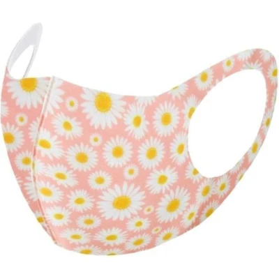 Afbeelding van Mondkapje roze met bloemen bloemenprint gebloemd uitwasbaar mondmasker