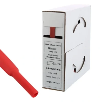 Afbeelding van 5m krimpkous 6,4 mm &gt; 3,2 rood