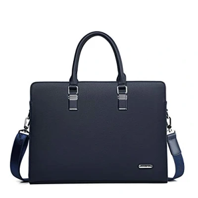 Afbeelding van FSD.WG ]Zakelijke tas lederen aktetas schouder laptop zakelijke voor mannen, Blauw, Large