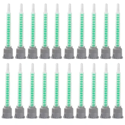 Afbeelding van Tkxjry 20 stuks statische mengmondstukken, epoxyhars, lijm, mengmondstuk, epoxymengmondstuk, voor kunststoflijm, tweecomponentenlijm, 2k lijmpistool