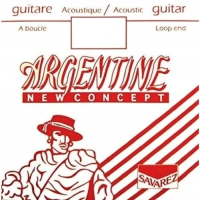 Afbeelding van Savarez snaren voor akoestische gitaar Argentine Enkele snaar B2 .015 1012MF Light 9,1kg/20.1lbs met lus (van set 1510MF)