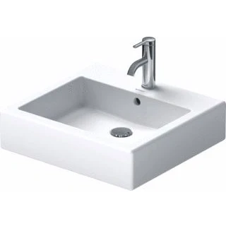 Afbeelding van Duravit Vero opbouwwastafel onderzijde geslepen met bevestiging 50x47cm kraangat en overloop wit
