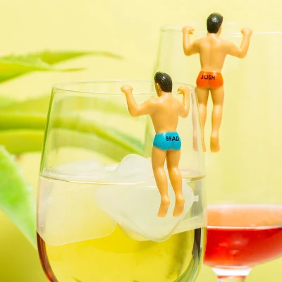 Afbeelding van Drinking Buddies Glasmarkeerders (set Van 6) Mannen