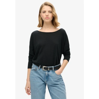 Afbeelding van Superdry Vrouwen Jersey top met Lange Mouwen Zwart Grootte: 36