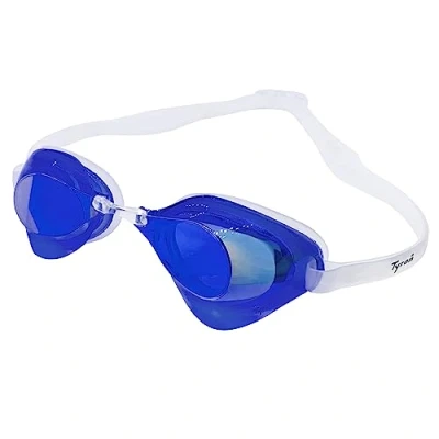 Afbeelding van Tyron Performance Speed Goggle (donkerblauw gespiegeld) zwembril training en wedstrijd anti condenscoating UV bescherming