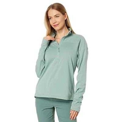 Afbeelding van Fjällräven Abisko Lite Fleece Half Zip Dames Outdoorvest Misty Green M