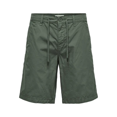 Afbeelding van ONLY &amp; SONS regular casual short donkergroen