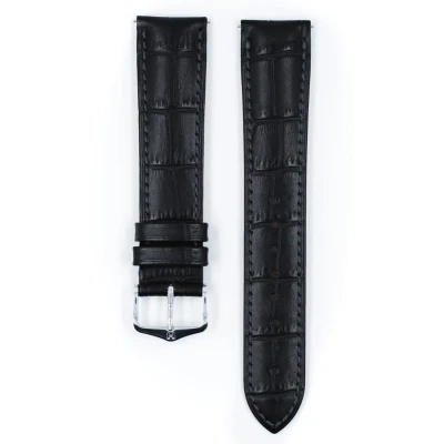 Afbeelding van HIRSCH DUKE XL BLACK CALF 24/22MM 01028250 2 24