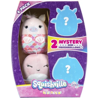 Afbeelding van Squishville Squishmallow 4 Pack 5cm figuren assorti