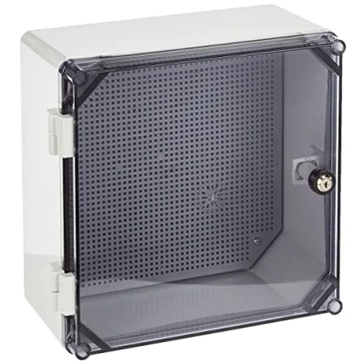 Afbeelding van ELEKTRO PLAST Schakelkast met slot UNI 0/T 300x300 x160 mm verdeelkast industriële behuizing lege schakelkast, wit