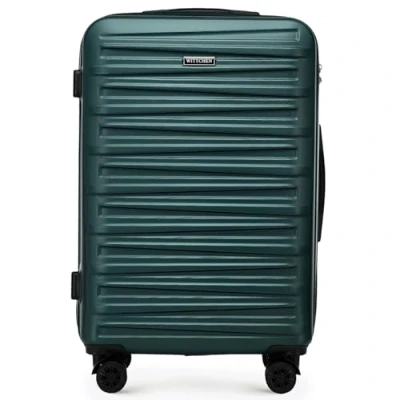 Afbeelding van WITTCHEN Skyspeed Line Medium koffer ABS Hardschalige met wielen Trolley Reiskoffer Combinatieslot Telescopisch handvat 4 Groen 67 x 45 26 cm KLM/Transavia/easyJet