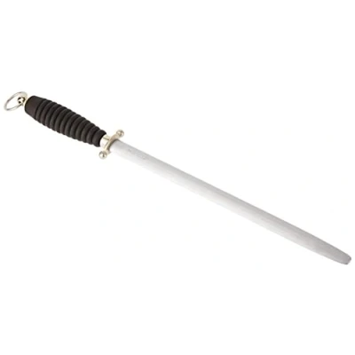 Afbeelding van ZWILLING Aanzetstaal van geribbeld, hoog gecarboniseerd en hard verchroomd staal, lengte: 30 cm, kunststof handvat met ophangoog, zwart [Made in Germany]