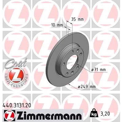 Afbeelding van Remschijf ZIMMERMANN 440.3131.20