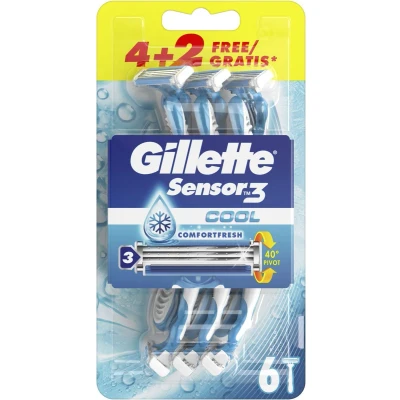 Afbeelding van Gillette Sensor 3 cool wegwerpmesjes (6 st)