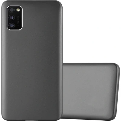 Afbeelding van Cadorabo Hoesje geschikt voor Samsung Galaxy A41 in METALLIC GRIJS Beschermhoes gemaakt van flexibel TPU silicone Case Cover