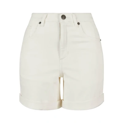 Afbeelding van Urban Classics Jeansshort, Dames, Maat: 26x28, Offwhite raw