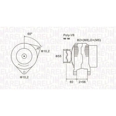 Afbeelding van Magneti Marelli Alternator/Dynamo 063731577010