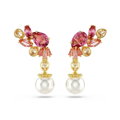 Afbeelding van Swarovski 5688486 Gema Goudkleurig Oorbellen horloge
