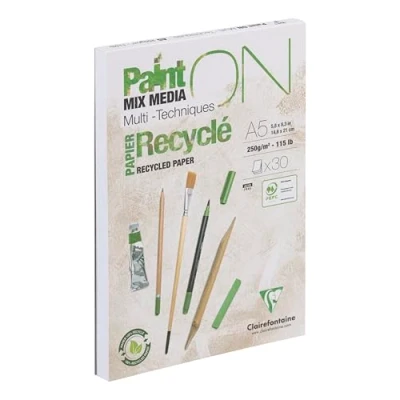 Afbeelding van Paint On Mixed Media A5 Recycled 30 vel