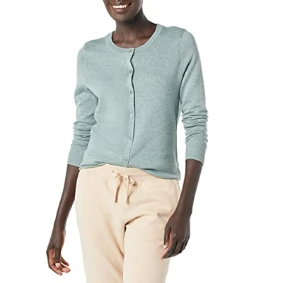 Afbeelding van Amazon Essentials Women&#039;s Lichtgewicht vest met ronde hals (verkrijgbaar in grote maten), Saliegroen, XL